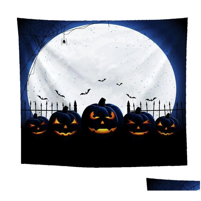 Halloween tapestry Halloween Beach Towel 150*130cm pumpkin ghost print Wall Hanging tapestry Bath Towels cartoon Shawl Yoga Mat