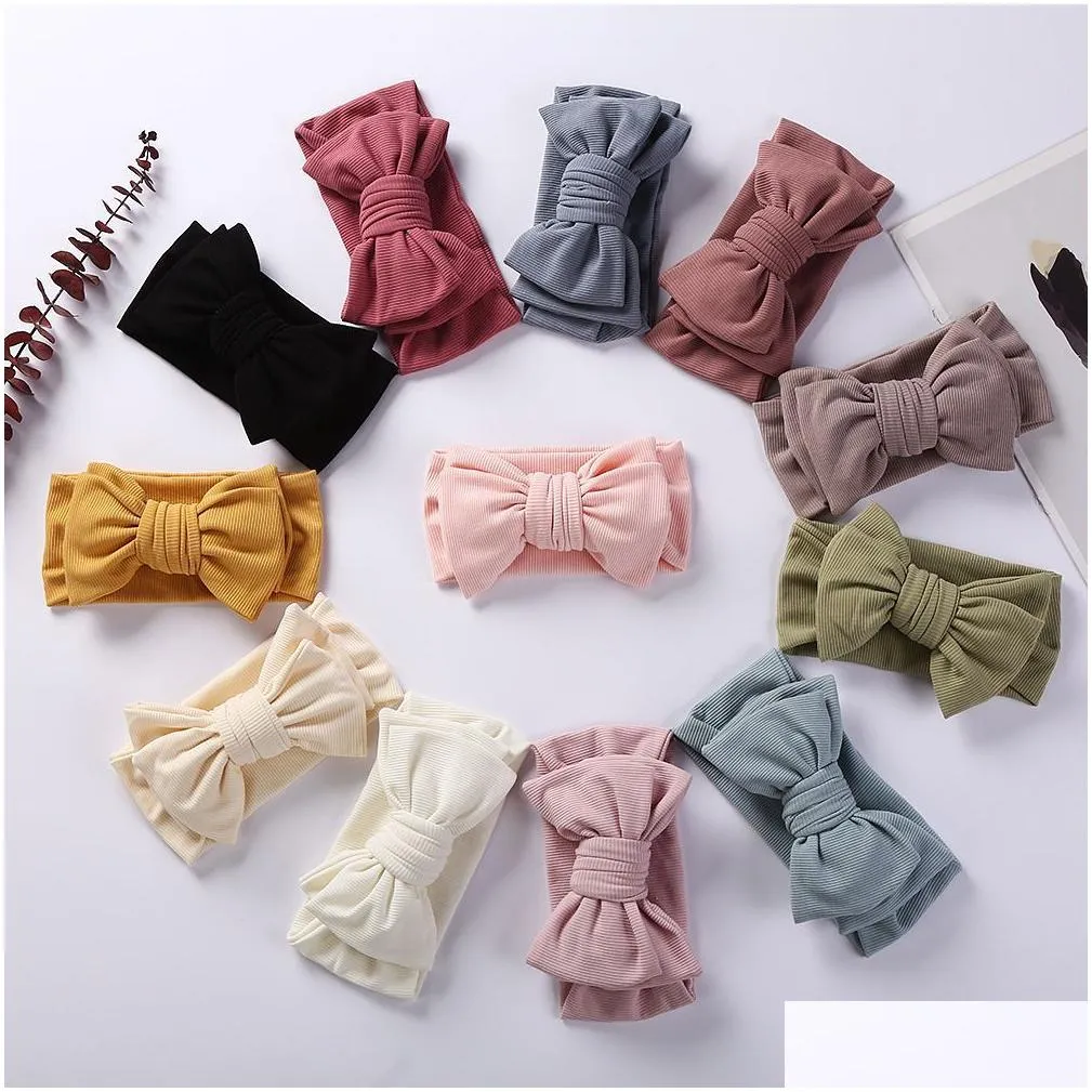 baby headband ribbedheadbands for children elastic hair bands girl accessories infant head wraps soft turban born