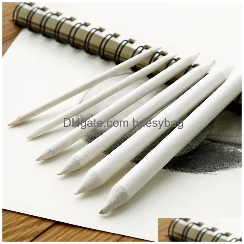 6pcs/set blending pencils smudge stump stick tortillon sketch art white drawing charcoal sketcking tool rice paper pen supplies