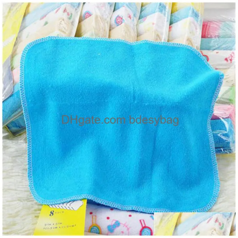 8pcs baby soft cotton towel infant bath washcloth kids feeding baby wipes cloth