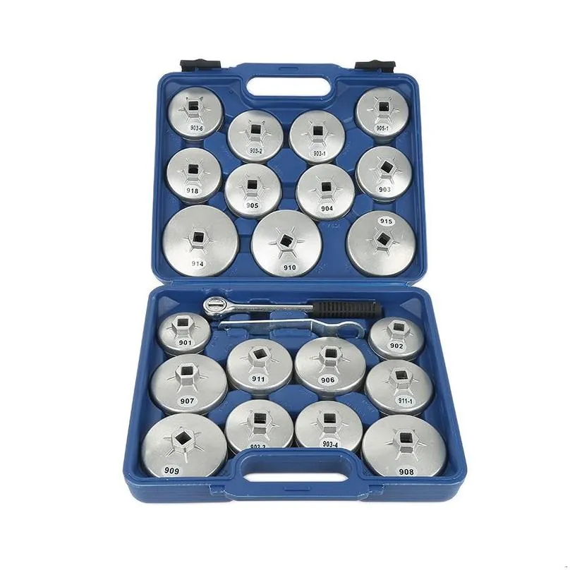 hand tools 23 pcs/set car oil filter cap removal wrench socket set ratchet spanner cup type with portable storage case