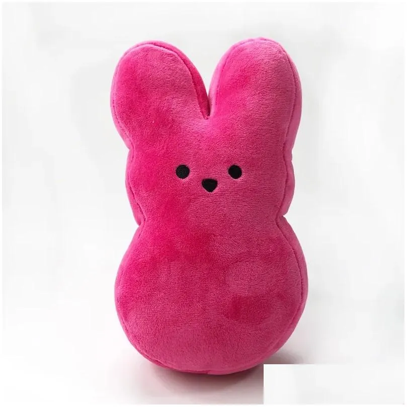 Sublimation Easter Bunny Peeps Party Supplies peeps plush Bunny Rabbit Dolls Simulation Stuffed Animal for kids Gift Soft Pillow