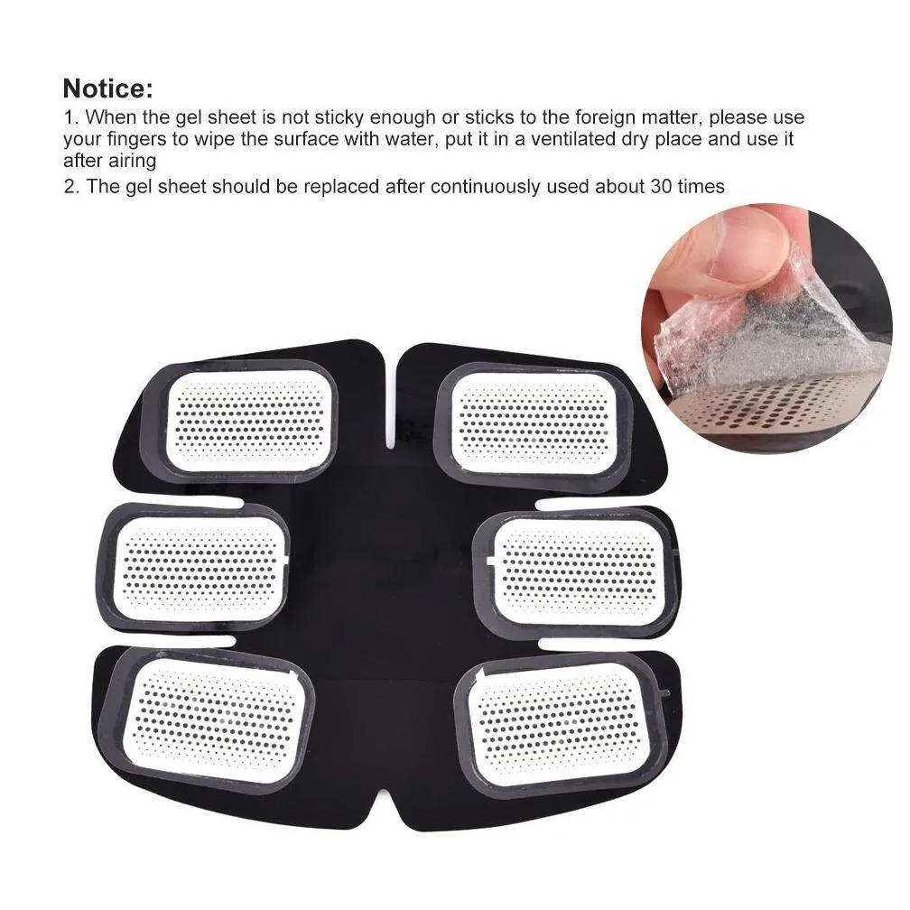 Smart EMS Trainer Muscle Stimulator Replaceable Gel Sheet Abdominal Arm Hips ABS Stimulator Accessories Replacement Gel Pads