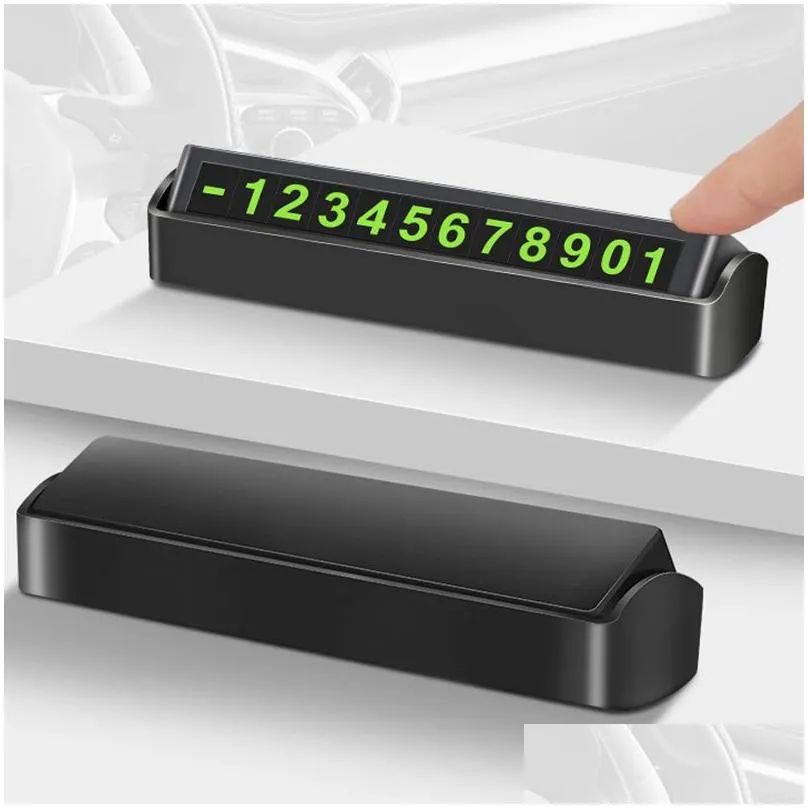 universal car temporary parking card phone number card plate fluorescent digita hidden telephone number car park stop automobile