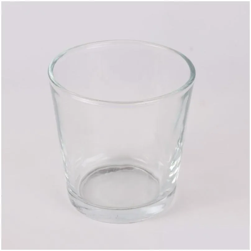 220ml 315ml 450ml empty clear glass candle jar with metal bamboo cork lid for candle making in bulk wholesale price ship by sea only