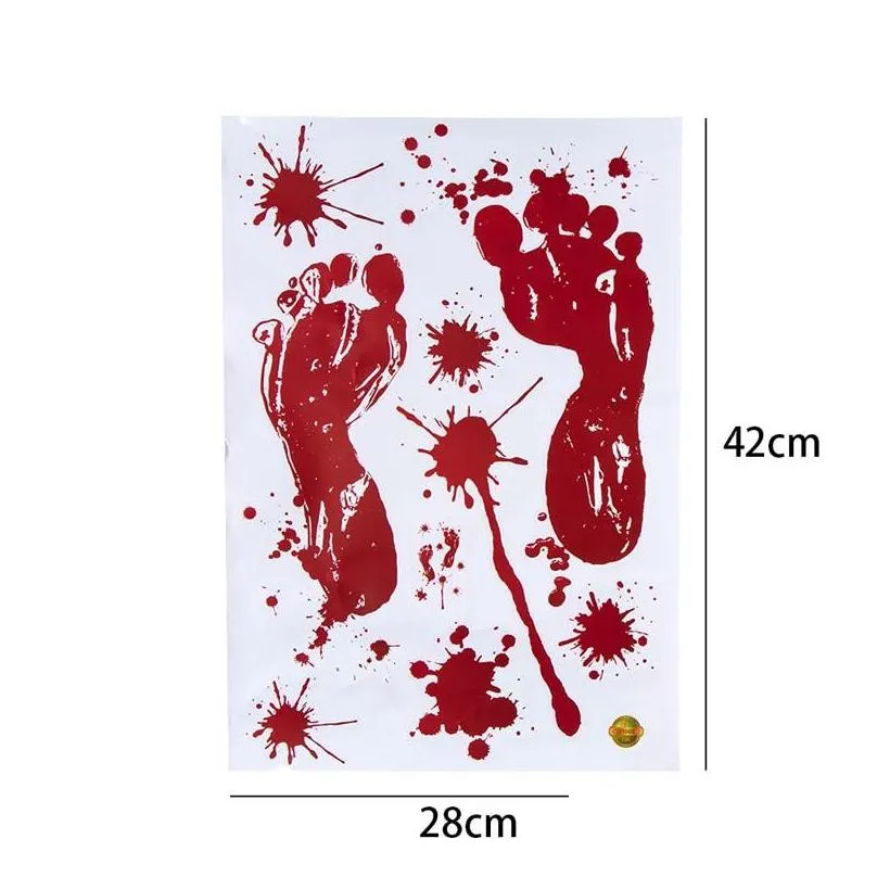 diy 3d stickers halloween decoration ghost horror finger foot wallpaper waterproof removable door laptop window book bag office home car decal decor