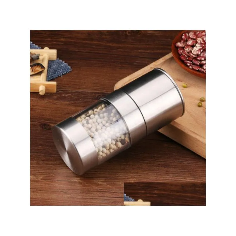 Stainless Steel Manual Salt Pepper Mills Grinder Portable Kitchen Mill Muller Spice Sauce Tool RH3662