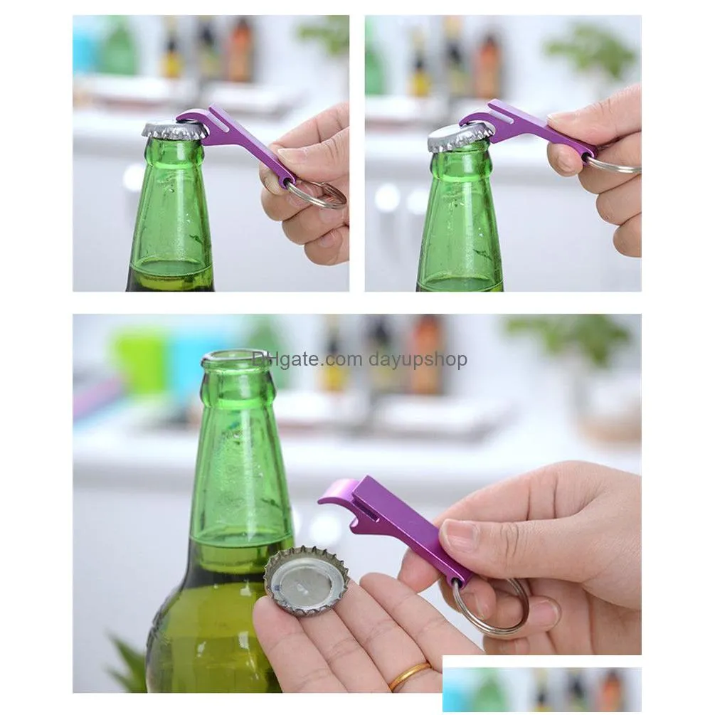 2in1 pocket key chain aluminum alloy beer bottle opener claw bar small beverage keychain ring beer opener keychain