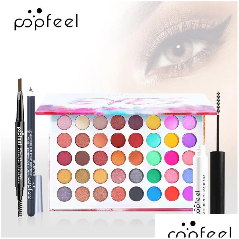 popfeel gift sets beginner makeup 24pcs in one bag eye shadow lipgloss lip stick blush concealer cosmetic make up collection