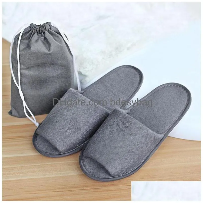new simple slippers men women hotel travel spa portable folding house disposable home guest indoor slippers bigsize