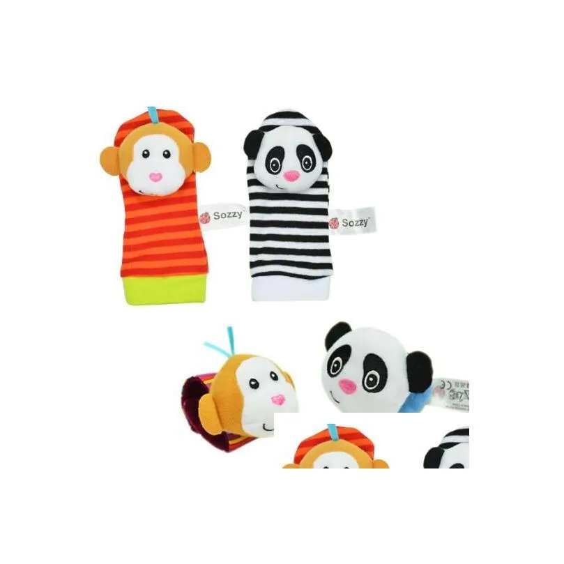 sozzy baby toy socks baby toys gift plush garden bug wrist rattle 3 styles educational toys cute bright color247o