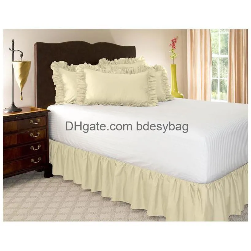 home hotel elastic bed skirt without bed surface solid apron decor lace bedspread 150*200cm 200*200cm under cover 1pc