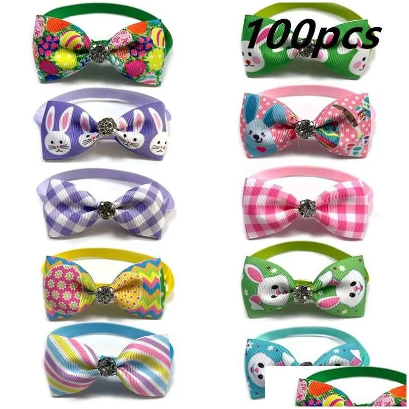 dog apparel 50/100pcs easter accessories pet cat neckties bow tie spring supplies small bowties collar pets dogs