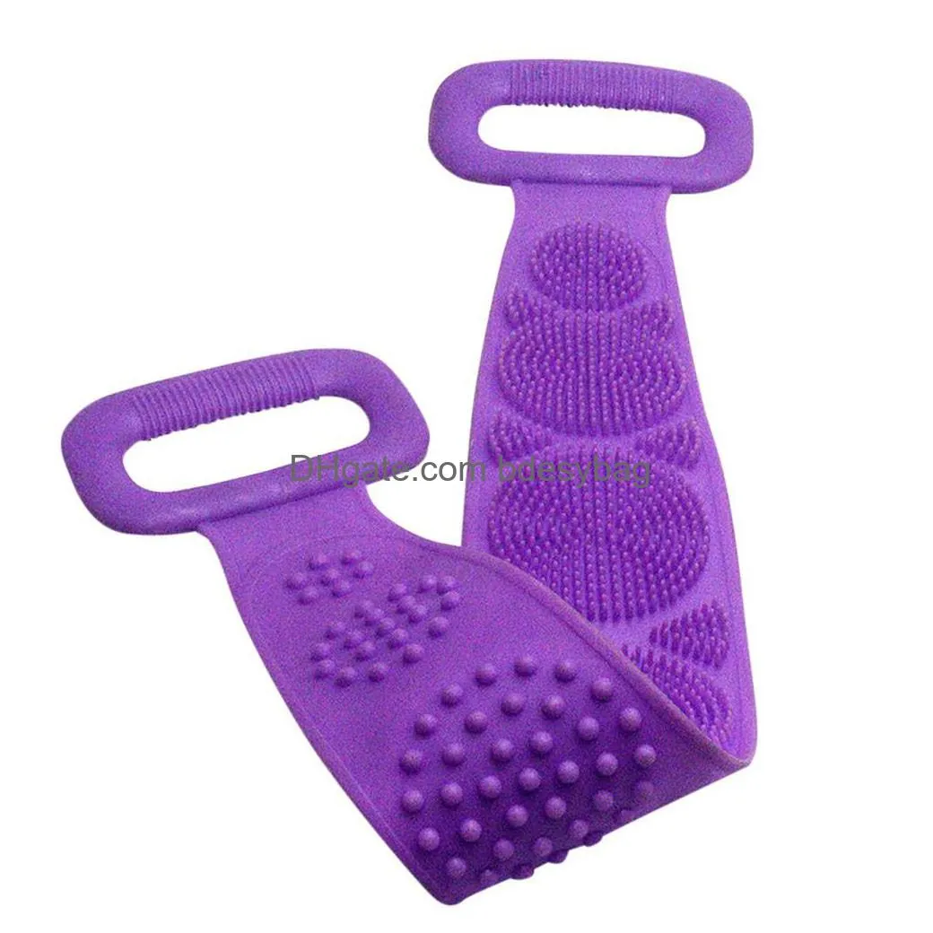 magic silicone brushes bath towels rubbing back mud peeling body massage shower extended scrubber skin clean brushes bathroom