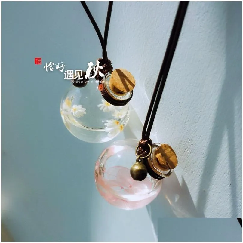 funny car perfume bottle empty hanging glass bottles for  oils perfumes pendant auto ornament with flower air freshener