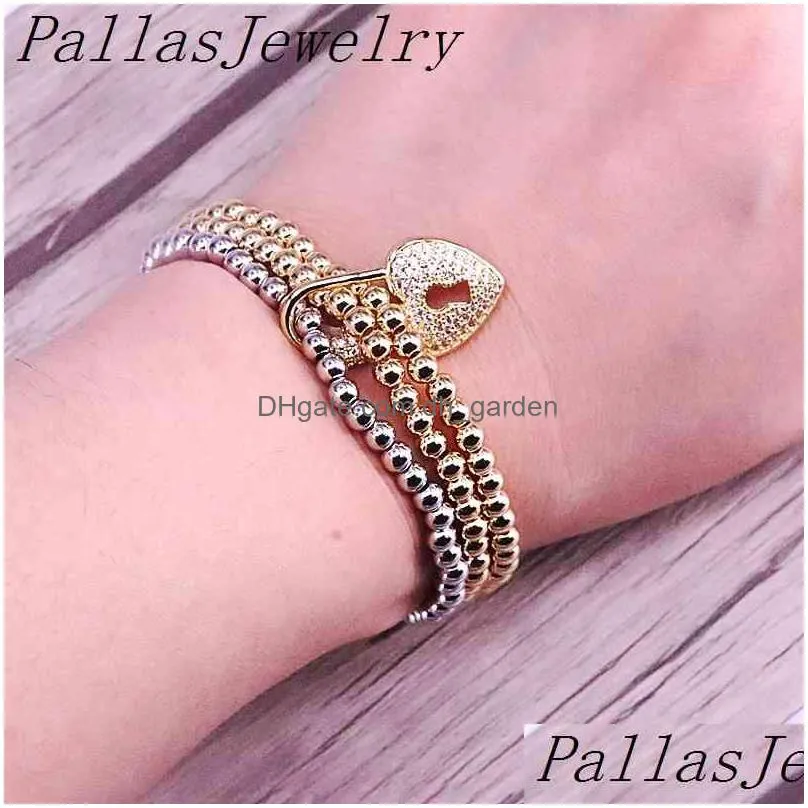 fashion oval/ star/ hamsa hand/cross shape screw charm braceletgold cz clasp accessories plated beaded stretch bracelet