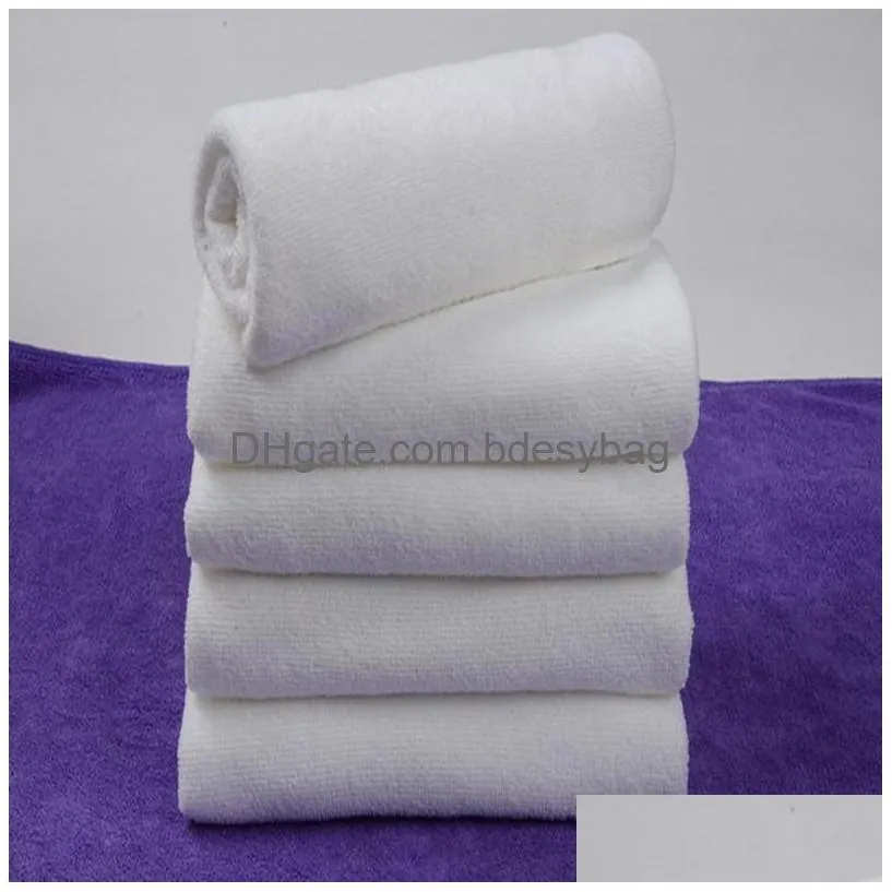 5pcs cotton hand bath towel washcloths salon spa el beach white 30*60cm p0.5