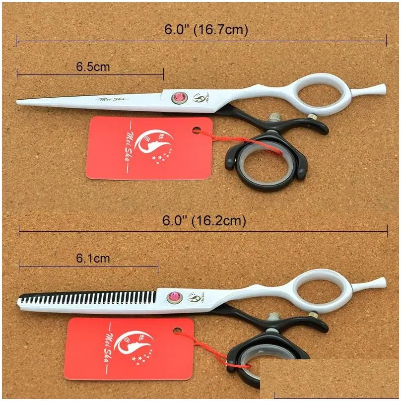 Hair Scissors Meisha 6 Inch Swivel Thumb Cutting Thinning Styling Tools Japan Steel Hairdressing Salon Haircut Shears Razors A0120A