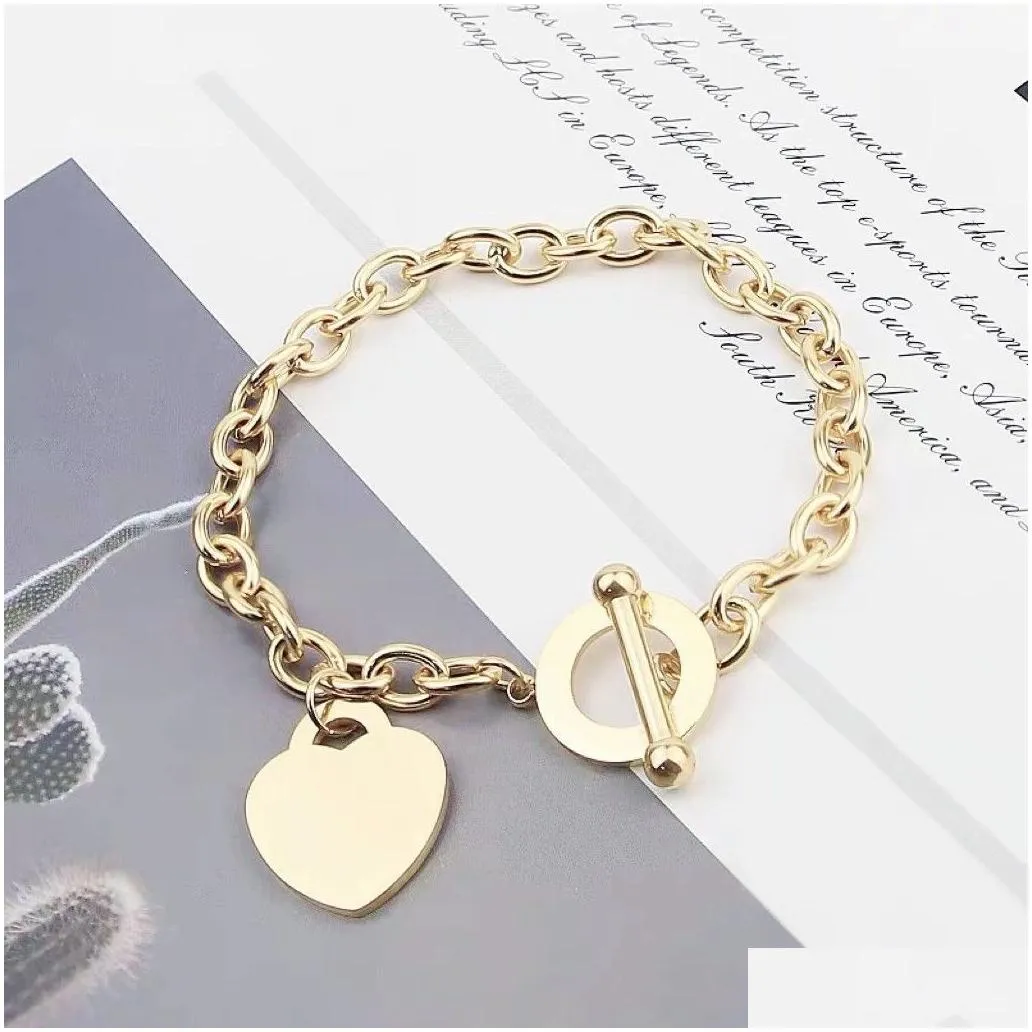  sell birthday christmas gift 925 silver love necklace bracelet set wedding statement jewelry heart pendant necklaces bangle sets 2 in