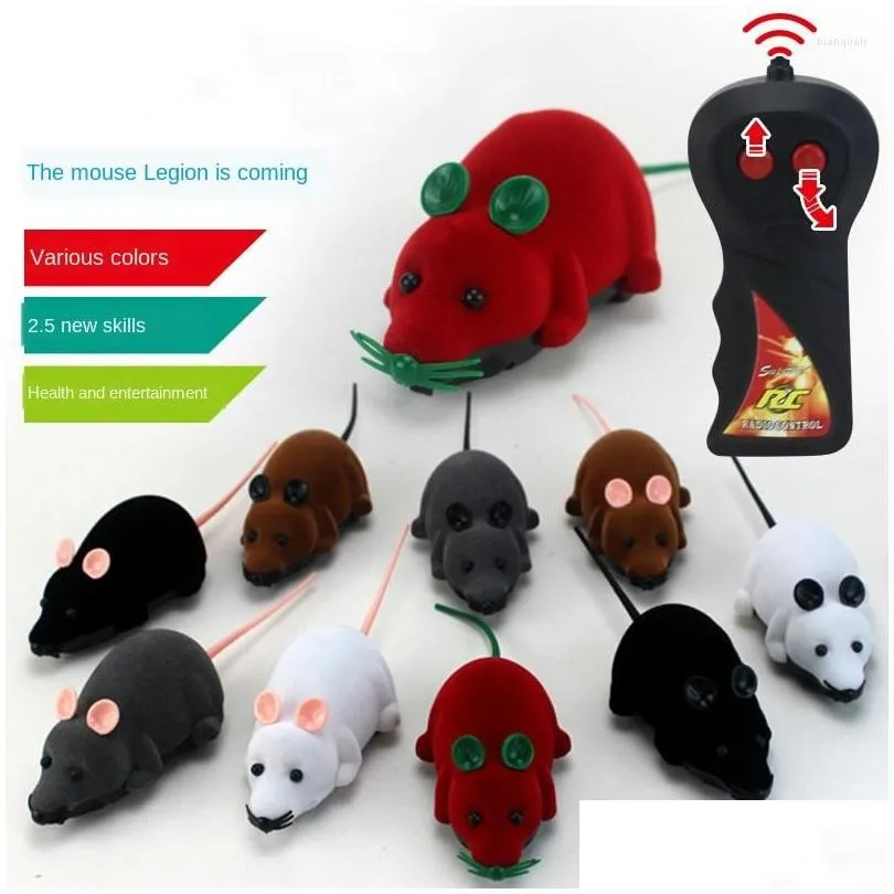 cat toys 8 colors remote control wireless rc simulation mouse toy electronic rat mice for kitten novelty