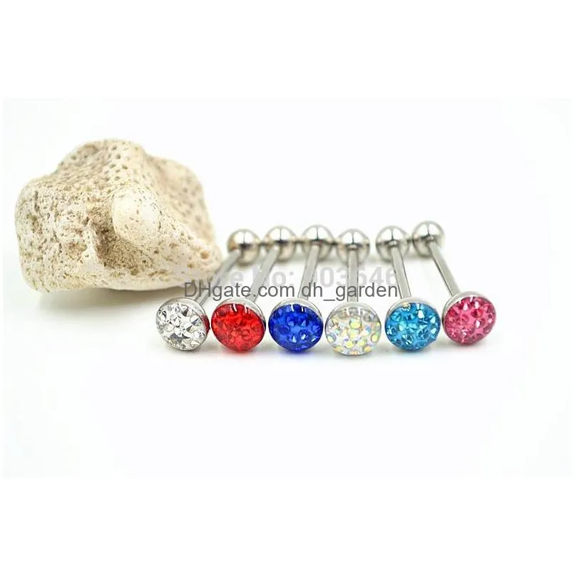 14g 50pcs shippment body jewelry- punk emo sex tongue ring bar nipple sheild barbells piercing