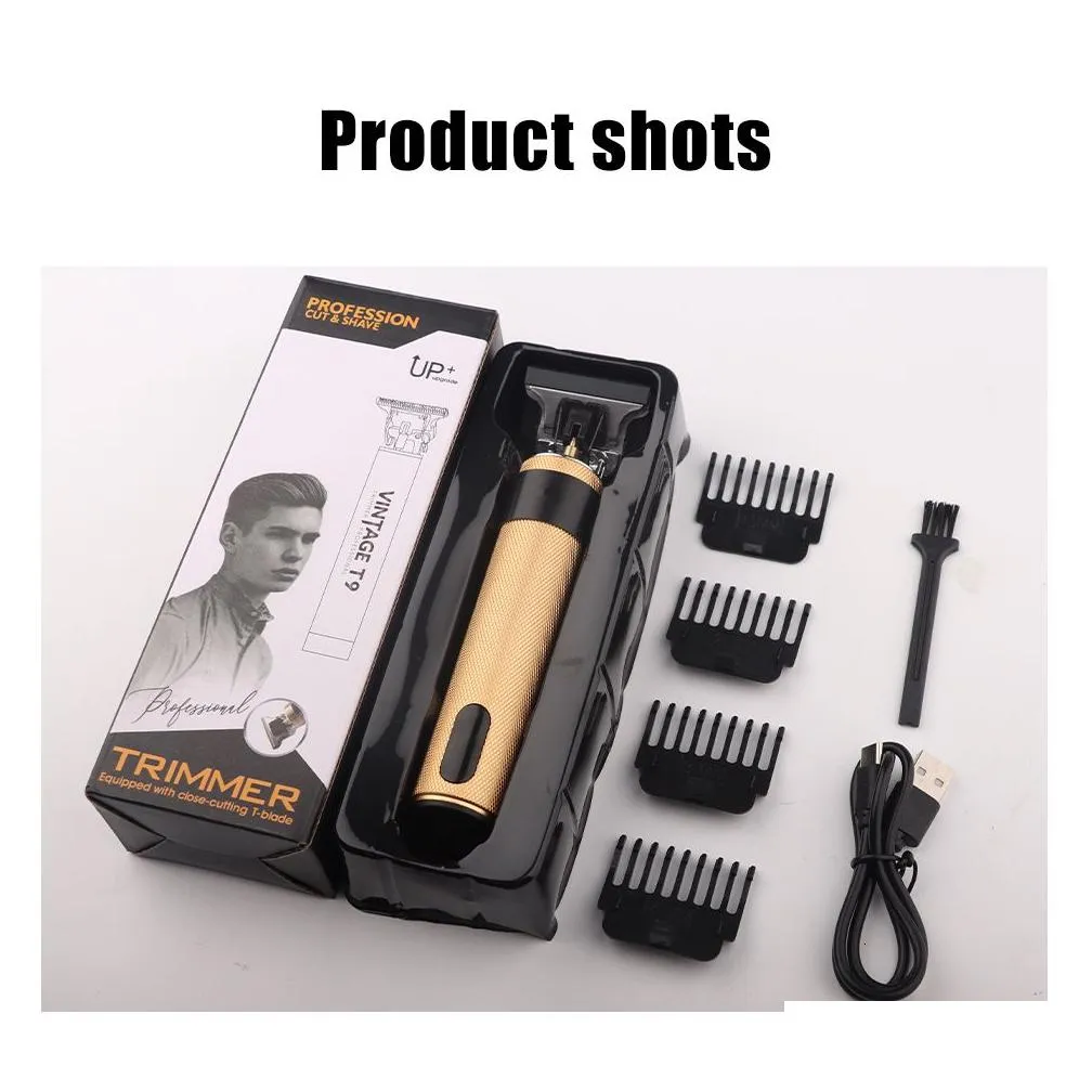 Hair Trimmer All Metal Vintage T9 Machine Women`s Hair Clipper Hairdresser Professional Haircut Machine 0 Mm Nose and Ear Trimmer Finish Man