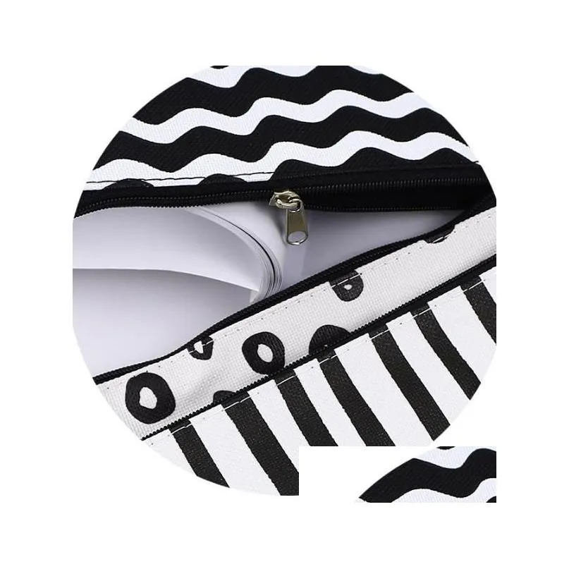 wholesale stripe pencil bag pocket school cosmetic make up pencil pen organizer bag case pouch office school supplies