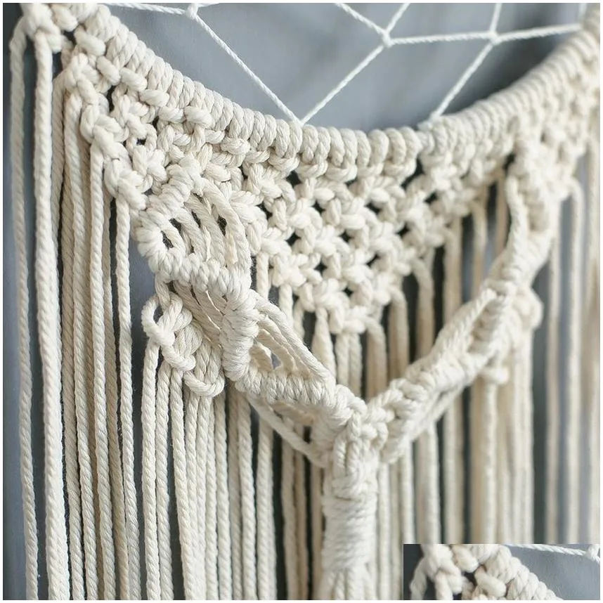 Macrame Wall Hanging Tapestry DIY Handmade Woven Home Decor for Bedroom living room Woven Boho Tapestry Hanging