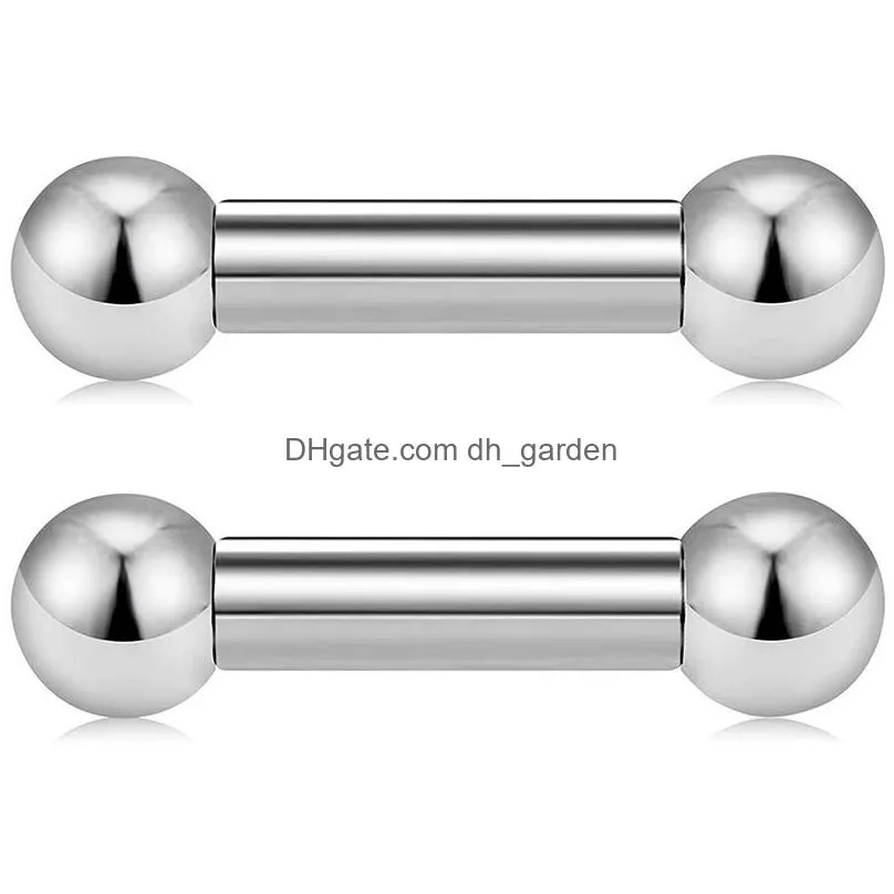 pussy piercing pa ring internally threaded straight tongue nipple barbell piercing 16g 12g 10g 316l surgical steel bar length
