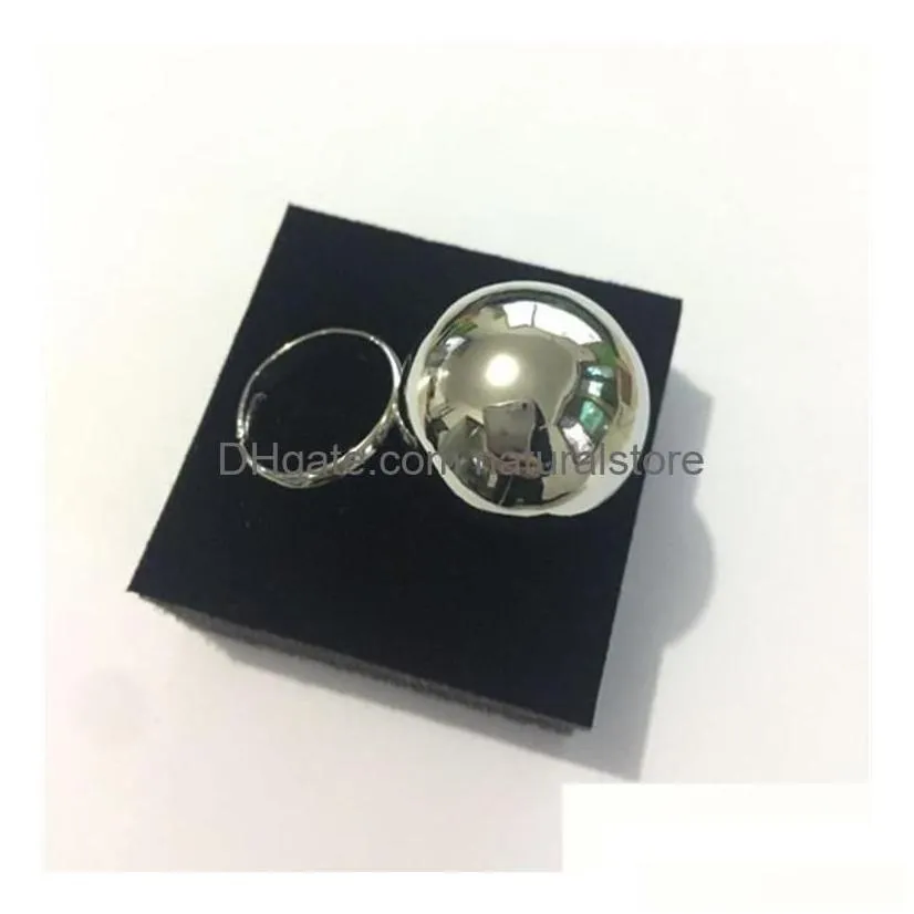 band rings big metal ball for women personality statement ring jewelry wholesale bijoux adjustable drop delivery dh4ba