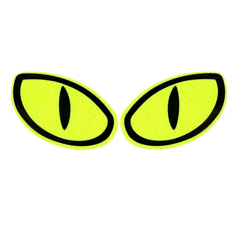 2pcs/pair car sticker reflective cat eyes motorcycle stickers rearview mirror decals auto universal cool accessories