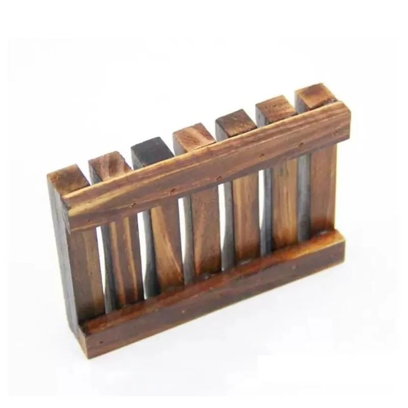 Bath soap Dishes Natural Bamboo Wooden Soap Dishes Plate Tray Holder Box Case Shower Hand Washing Soaps Holders