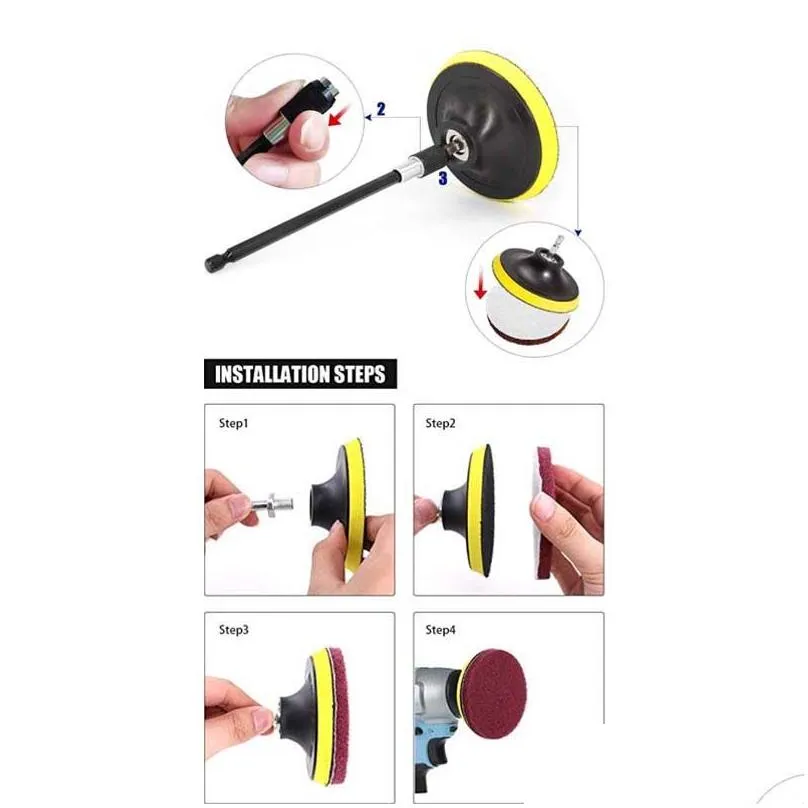 auto electric scrubber brushes kit tool drill brush attachment power scrubbers tools car polisher bathroom cleaner kitchen cleaning