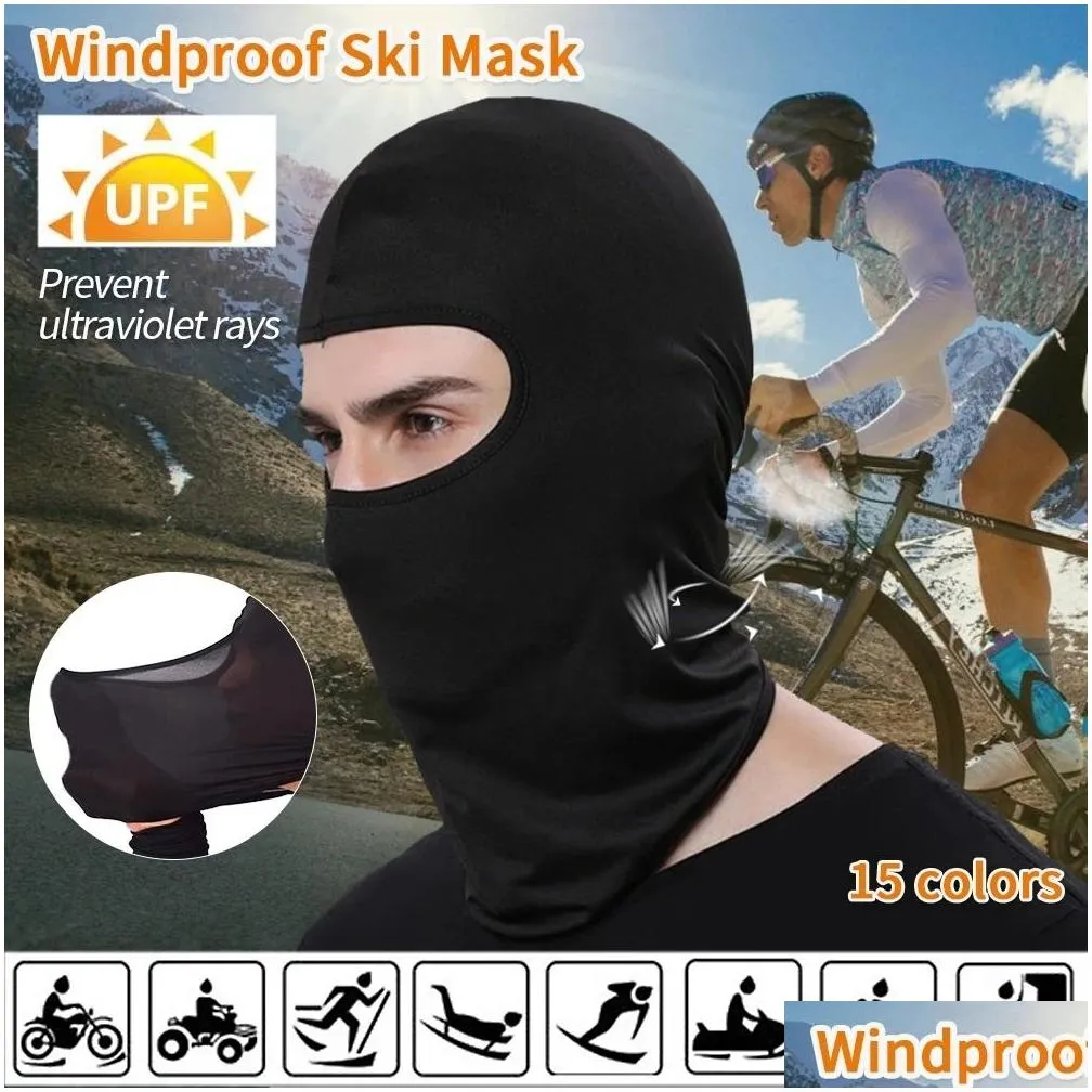 Motorcycle Mask Cycling Balaclava Full Cover Face Masks Hat Balaclava lycra Ski Neck Summer Sun Ultra UV Protection