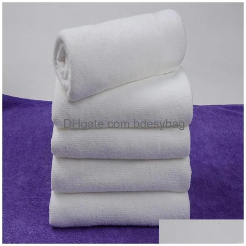 5pcs cotton hand bath towel washcloths salon spa el beach white 30*60cm p0.5