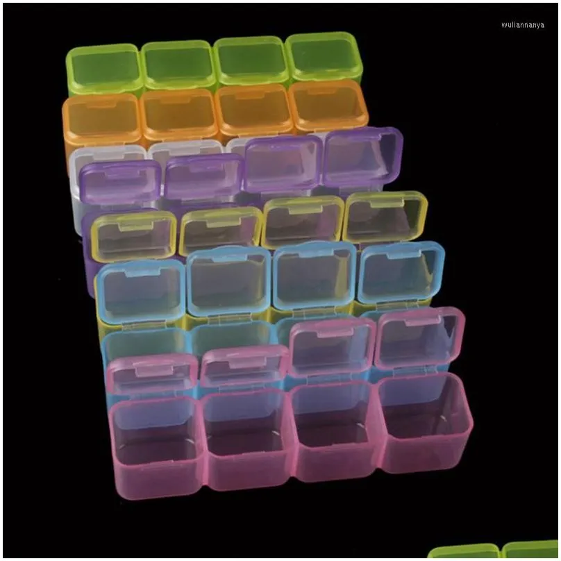 Storage Bottles 28 Grids Embroidery Boxes 5D Diamond Painting Accessories Box Bead DIY Craft
