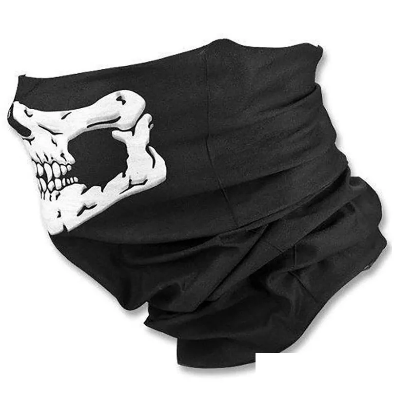 Skull Ghost Face Mask Neck Gaiter Motorcycle