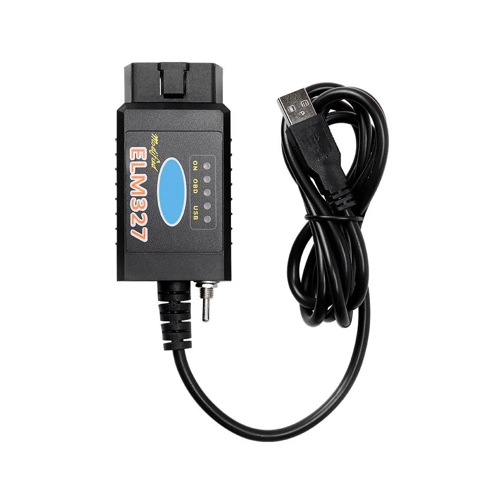 ELM327 V1.5 USB Vehicle Scanner Tools Switch PIC18F25K80 FTDI/CH340 HS-CAN/MS-CAN Scanelm 327 1.5 For Ford OBD2 Car Diagnostic Tool