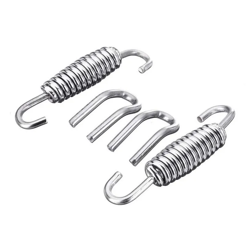 40mm Stainless Steel Motorcycle Exhaust System Muffler Springs Hook Motobike Exhausts Pipe Hooks Moto Repair Parts Universal