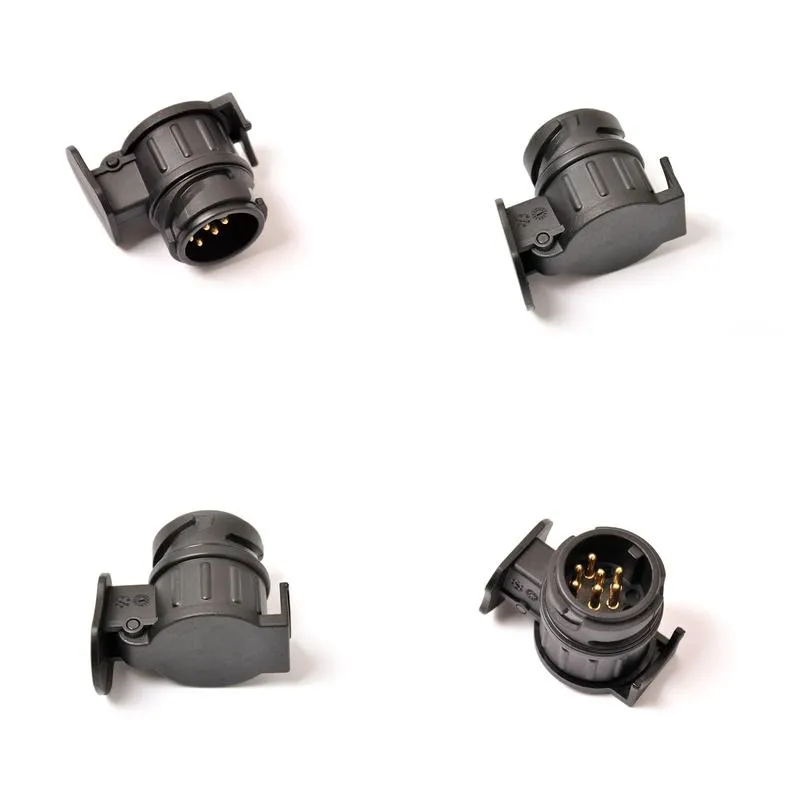 Auto Relays 13 To 7 Pin Plug Adapter Trailer Connector 12V Towbar Towing Durable Waterproof Plugs Socket Adapters Protects Connections