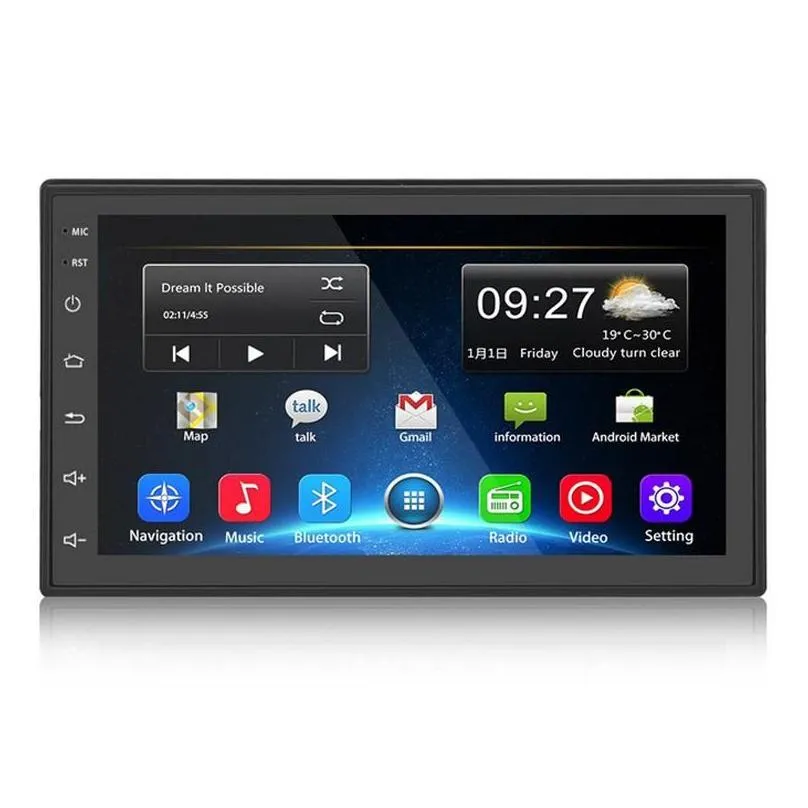 9 inch universal auto gps navigator car dvd player android 9.1 os navigation system mp5 bluetooth avin 2.5d screen support mirror link