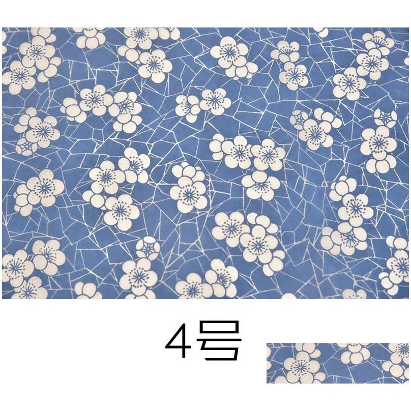 Craft Tools 12PCS/set Transfer Paper Ceramic Underglaze Colorful Flower Blue And White Sticker 54x37cm High Temperature Decals