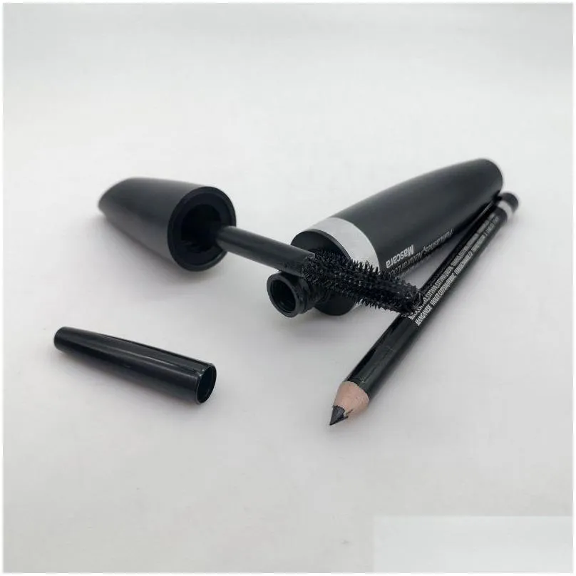 Mascara And Eyebrow Pencil 2 In 1 Set Falsh Lash Effedt Extended Play Gigablack Waterproof Net 13.1ml 0.8g