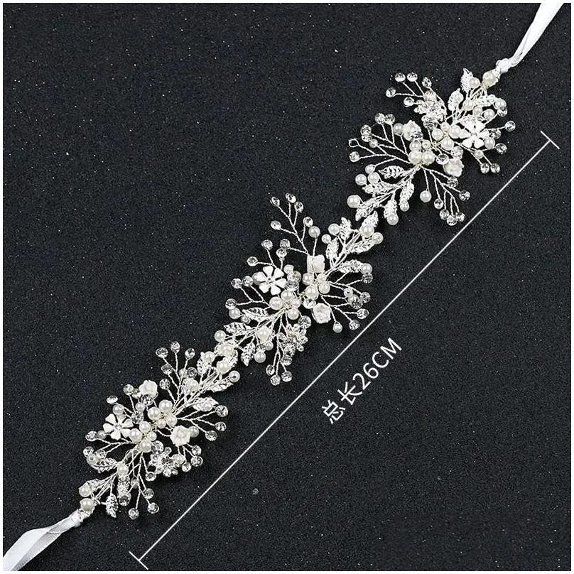 Hair Clips & Barrettes Flower Rhinestone For Women Rose Gold Color Pins Bride Wedding Accessories Ornaments Jewelry Bridal Headpiece