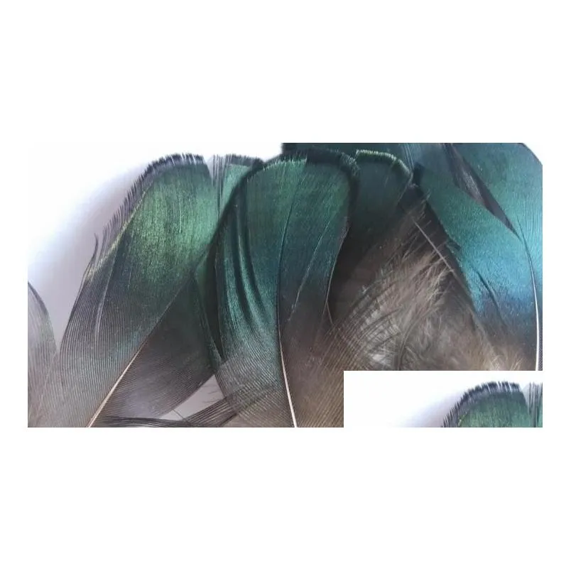 wholesale diy craft green copper chicken verdigris natural feathers pro cleaning feathers diy jewelry bag necklace headband 47cm drop