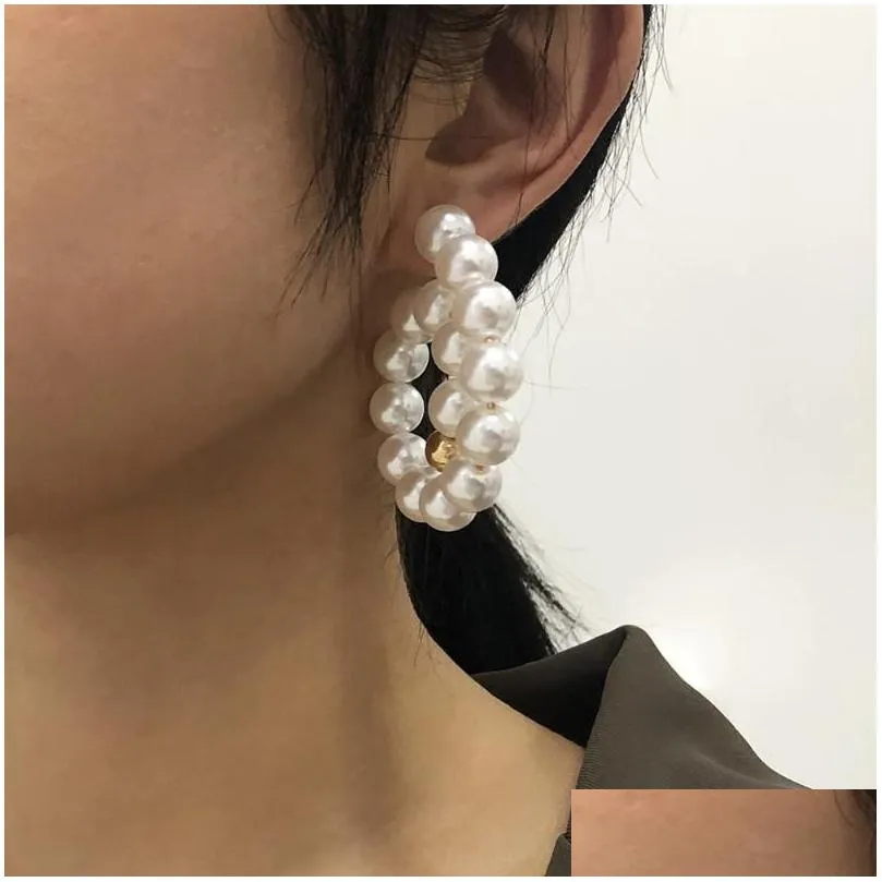 Dangle & Chandelier DIEZI Vintage Korean Pearl Drop Earrings Fashion Elegant Wedding Party For Women Female Ladies Girls Gift