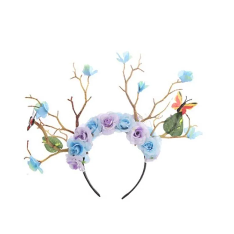 Christmas Decorations Headband Women Girl Ladies Sweet Antler Temperament Branch Flower Elegant Xmas Party Club Hair Clasp