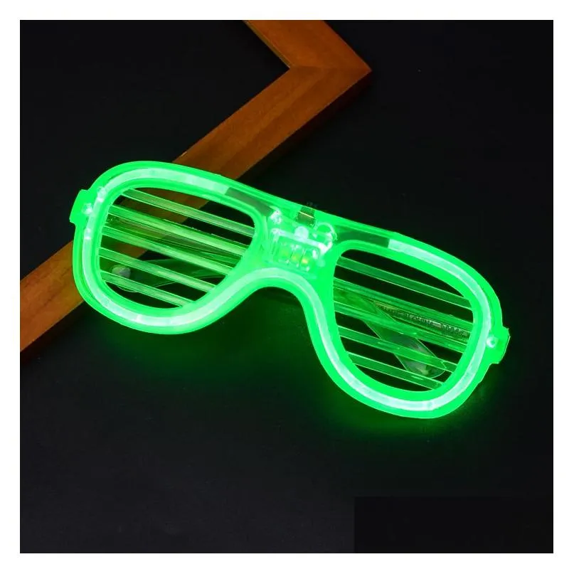 LED Light Up Toy Flashing Eyewear Shutter Glasses Bar Evening Party Rave Toys Halloween Supplies Stage Decorative Props Glow Toys