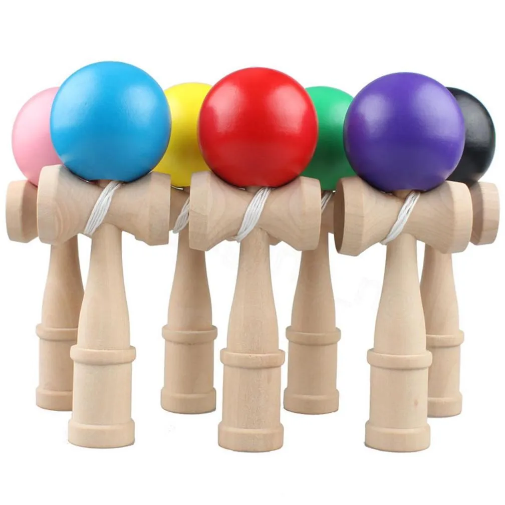 Kids Kendama Toys Wooden Kendama Skillful Juggling Ball Toys Stress Relief Educational Toy for Adult Children Outdoor Sport 18*6cm