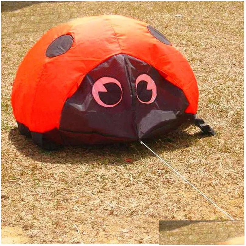 high quality ladybug 3D soft kites can walk not flying children kite ripstop nylon bee kitesl Christmas Gift outdoor decoration Toy